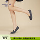 MALOVE MZ女鞋舒適通勤女鞋一腳蹬樂(lè)福鞋圓頭平底單鞋女 高級(jí)灰 38