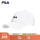 FILA 斐樂官方棒球帽情侶款男士女士帽子時尚休閑鴨舌帽子遮陽帽 標(biāo)準(zhǔn)白-WT XS