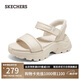 斯凱奇（Skechers）涼鞋女士2025年夏季厚底運(yùn)動(dòng)涼拖鞋透氣外穿輕便軟底沙灘鞋119872