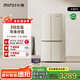小吉（MINIJ）[國(guó)家補(bǔ)貼20%]512L雙變頻風(fēng)冷無(wú)霜一級(jí)能效十字對(duì)開門客廳奶油風(fēng)復(fù)古冰箱四門BCD-JS512WB