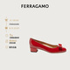 菲拉格慕（Ferragamo）女士Vara蝴蝶結(jié)高跟鞋  0591964_1D _ 80 /38.5碼禮物送女友