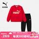 彪馬 新款兒童金銀標(biāo)大LOGO加絨套裝 紅黑色調(diào)00369 160 