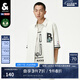 杰克·瓊斯（JACK&JONES）夏季新款NBA聯(lián)名雄鹿隊寬松上衣字母潮男士百搭短袖襯衫襯衣男裝 石灰花灰-G01 L