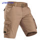迪卡儂男士休閑短褲春夏季運動(dòng)寬松徒步旅行工裝短褲ODT2棕色40-2987245