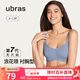ubras無(wú)尺碼浪花領(lǐng)文胸收副乳內(nèi)衣女無(wú)痕小胸聚攏文胸?zé)o鋼圈胸罩 丹寧藍(lán)色-背勾 均碼 (100-130斤)