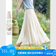 梵希蔓溫柔風(fēng)高腰A字半身裙女2025夏季新款優(yōu)雅淑女垂感飄逸長(zhǎng)裙 A0720 杏色 L