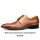FEEKEKE品牌輕奢男鞋夏季透氣孔鏤空男鞋英倫潮流青年尖頭系帶正裝涼皮 棕色 45  標準國內皮鞋尺碼