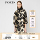 PORTS寶姿 女裝秋季新品雙排扣中長風(fēng)衣外套LA9T035GFQ045 黑色混色 XS (2)