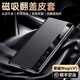 無垠境【翻蓋皮套】榮耀magicv5手機殼頭層牛皮Magic V3折疊屏保護套智能視窗真皮全包防摔輕奢商務皮套 【優(yōu)雅黑】智能翻蓋皮套 榮耀 Magic V5