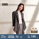 森馬（Semir）【國風(fēng)西服】外套女中長款寬松中式盤扣高街夾克2024新款休閑西服 深灰20901 165/88A/L