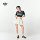 阿迪達(dá)斯 （adidas）Originals三葉草女子FOOTBALL TEE休閑足球風(fēng)運(yùn)動(dòng)短袖翻領(lǐng)球衣 JY3542 L