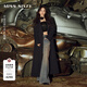 MISS SIXTY【楊冪同款】黑色風(fēng)衣外套女氣質(zhì)西裝戧駁領(lǐng)長大衣 黑色 M