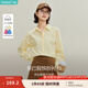 茵曼幸運(yùn)如意通勤府綢襯衫2025秋季女裝新款法式簡(jiǎn)約寬松長(zhǎng)袖襯衣 淺黃色 （領(lǐng)口有紐扣） S