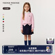 Teenie Weenie Kids小熊童裝25年新款女童百搭純棉絞花開(kāi)衫毛衣 粉色 160cm