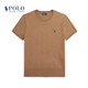 Polo Ralph Lauren 拉夫勞倫 女裝 經(jīng)典款修身版型短袖圓領(lǐng)針織衫RL26848 260-駝色 M