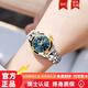 新款天梭Tissot手表女士全自動(dòng)機(jī)械女表防水夜光十大品牌專用腕表 間金藍(lán)面+瑞士認(rèn)證送表皮帶手鏈 28mm