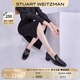 STUART WEITZMAN/SW OWEN春夏黑色粗跟金屬扣高跟鞋樂福鞋小皮鞋女鞋真皮七夕禮物