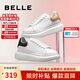 百麗七夕禮物厚底小白鞋女商場同款撞色板鞋Z2U1DCM5 白色杏尾 37