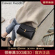CALWAN KEODH包包女包新款2025真皮小方包單肩斜挎包高級感生日禮物送女友老婆 【黑色】高端品牌時(shí)尚復(fù)古百搭簡約女士包高級感實(shí)用