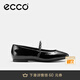 愛步（ECCO）芭蕾舞鞋女 25年新款時尚瑪麗珍方頭低跟淺口單鞋 舞悅234333 黑色23433304001 （牛皮革） 37