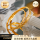 世希越南古法沙金碎冰冰手鐲女999仿真假黃金實心手環(huán)飾品實心 【58圈|4mm寬|約16g】碎碎冰手鐲 【禮盒裝】