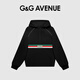 G&G AVENUE 1992法國(guó)G&G AVENUE輕奢潮牌半拉鏈連帽衛(wèi)衣男女同款春秋彩虹拼接長(zhǎng)袖 黑色 M