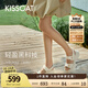 KISSCAT接吻貓【錢幣】厚底沙灘涼拖25夏新增高魔術(shù)貼運動涼鞋女 白色 -羊皮 36