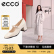 愛步（ECCO）七夕禮物 瑪麗珍鞋女鞋 25年倪妮同款高跟鞋淺口單鞋 型塑290963 石灰色29096301378 36