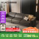 顧家家居（KUKA）【全皮】意式大黑牛沙發(fā)皮沙發(fā)客廳靠頭調(diào)節(jié)8806深空灰3人位