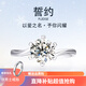 燮樂18K金鑲?cè)斯づ嘤@石女戒指人造鉆石戒子 送老婆女友生日節(jié)日禮物 18K金培育鉆戒（雪花之戀） IGI證書/1克拉（D/VVS）