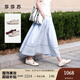 莎莎蘇[櫻桃派]2025年秋新款增高魔術貼瑪麗珍休閑運動芭蕾舞鞋女 米白色/淺灰色 37