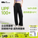 蕉下（beneunder）防曬褲闊腿褲女夏季寬松直筒顯瘦休閑褲子女士AL206 【新款】漫暮黑 M