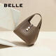 百麗女包荔枝紋牛皮菜籃子包送禮質(zhì)感通勤手提水桶包BL807BX5 灰色