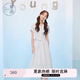 紫涵（ZIHAN）紫涵藍(lán)色豎條紋短袖襯衫高腰a字半身裙兩件套裝女2025年夏季新款 藍(lán)條 L