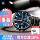 卡西歐（CASIO） 男表休閑商務(wù)指針手表防水石英表送男友EDIFICE系列大表盤 EFR-303DB-2A 浩瀚海洋藍(lán) 鋼帶