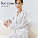 DOMIAMIA月子服產(chǎn)婦寬松大碼孕婦睡衣秋冬新款家居服套裝兩件套 全棉套裝-瑞娜花縵(不含哺乳口) L【推薦120-140斤】