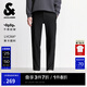 杰克·瓊斯（JACK&JONES）25年男裝秋冬褲子男直筒零壓褲加絨長褲商務(wù)休閑褲免燙易打理男褲 黑色037 四季款 32 175