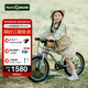 Nabiis那貝斯兒童自行車(chē)3-6-7-8歲男女孩青少年山地超輕單車(chē)16寸高配銀