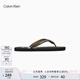 Calvin KleinJeans【七夕禮物】25夏男ck字母沙灘泳池人字拖涼拖鞋ZM03099 0GM-黑色/灰色 44