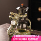 祥業(yè)祥龍玻璃自動茶具套裝家用懶人泡茶神器功夫磁吸茶壺茶杯輕奢高檔 祥龍玻璃自動-煙灰 3件