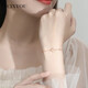 VCIXYOU18K金鉆石四葉草雙層手鏈玫瑰金彩金女手鏈送女友七夕情人節(jié)禮物