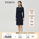 PORTS寶姿秋冬新品女裝優(yōu)雅長袖中長連衣裙ALM9N011NWQ08 丈青-2 XS (2)