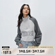 ONLY秋冬時尚休閑刺繡撞色短款長袖圓領(lǐng)衛(wèi)衣女|12349S027 G41 淺花灰 M 165/84A