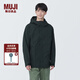 無印良品（MUJI）男式 不易沾水 登山外套 男士早秋款 AD0V7A4S 黑色 M (170/92A)