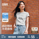 森馬（Semir）涼感T|短袖T恤女短款小狗夏2025小心機(jī)修身正肩上衣109325100020