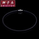 妙聚福黑色皮繩項鏈男真皮鎖骨鏈皮質(zhì)短款簡(jiǎn)約牛皮編織掛繩女新年 龍蝦扣粗4毫米長(cháng)50厘米