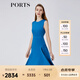 PORTS寶姿春夏新品女裝正常小領(lǐng)型無(wú)袖中長(zhǎng)連衣裙LM8D194MWB014 GALACTICA BLUE S (4)