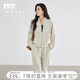 對(duì)白時(shí)尚通勤運(yùn)動(dòng)衛(wèi)衣兩件套女2025秋裝新款外套直筒長褲休閑套裝 淺咖色 S