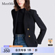 MeetMetro瑪依爾2025秋季新款黑色西裝外套女時尚休閑職業(yè)氣質(zhì)西服 黑色【現(xiàn)貨閃電發(fā)】 M