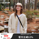 LAFUMA樂飛葉戶外抓絨衣女 秋冬圓領(lǐng)奧利絨保暖開衫外套 LFJA4CR62 杏仁白PW 165/84A（38）